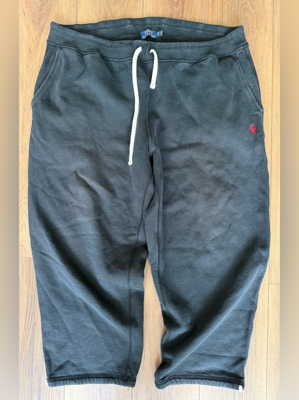 Polo Ralph Lauren Sweatpants Men's 2XB Black Fleece Joggers Red Pony Drawstring